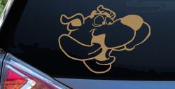 Scooby Doo Tongue Wagging Cartoons Car or Truck Window Decal Sticker (Light Brown)