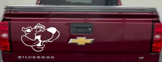 Scooby Doo Tongue Wagging Cartoons Car or Truck Window Decal Sticker (White)