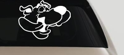 Scooby Doo Tongue Wagging Cartoons Car or Truck Window Vinyl Decal Sticker (White)