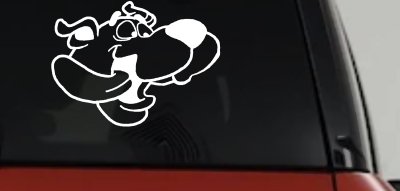 Scooby Doo Tongue Wagging Cartoons Car or Truck Window Vinyl Decal Sticker