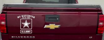 My Daughter Is In The US Army Military Car or Truck Window Decal Sticker (White)