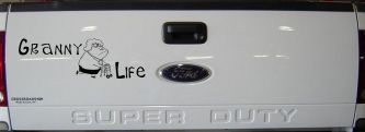 Granny Life Funny Car or Truck Window Decal Sticker (Black)