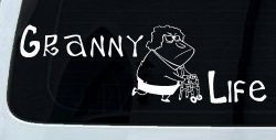Granny Life Funny Car or Truck Window Decal Sticker
