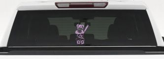 Harley Skull Stockings Car or Truck Window Decal Sticker (Lilac)