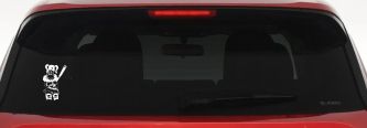 Harley Skull Stockings Car or Truck Window Decal Sticker (White)