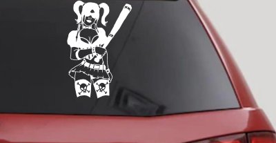 Harley Skull Stockings Car or Truck Window Vinyl Decal Sticker