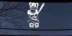 Harley Skull Stockings Car or Truck Window Decal Sticker