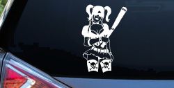 Harley Skull Stockings Car or Truck Window Decal Sticker