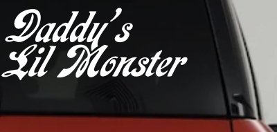 Daddys Lil Monster Harley Quinn Sci Fi Car or Truck Window Vinyl Decal Sticker