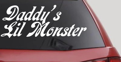 Daddys Lil Monster Harley Quinn Sci Fi Car or Truck Window Vinyl Decal Sticker