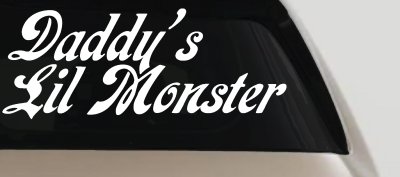 Daddys Lil Monster Harley Quinn Sci Fi Car or Truck Window Vinyl Decal Sticker