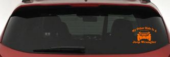My Other Ride is a Jeep Wrangler Off Road Car or Truck Window Vinyl Decal Sticker (Orange)