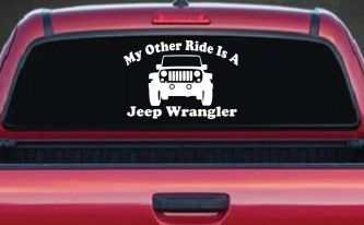 My Other Ride is a Jeep Wrangler Off Road Car or Truck Window Decal Sticker