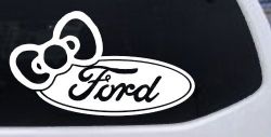 Ford with Bow Moto Sports Car or Truck Window Decal Sticker