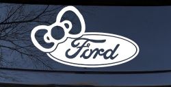 Ford with Bow Moto Sports Car or Truck Window Decal Sticker