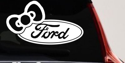 Ford with Bow Moto Sports Car or Truck Window Vinyl Decal Sticker