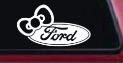 Ford with Bow Moto Sports Car or Truck Window Decal Sticker