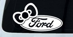 Ford with Bow Moto Sports Car or Truck Window Decal Sticker