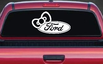 Ford with Bow Moto Sports Car or Truck Window Decal Sticker