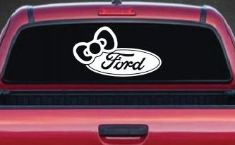 Ford with Bow Moto Sports Car or Truck Window Decal Sticker