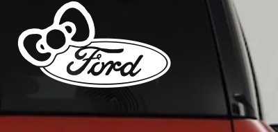 Ford with Bow Moto Sports Car or Truck Window Vinyl Decal Sticker