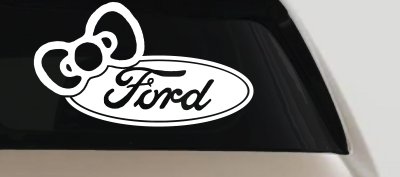 Ford with Bow Moto Sports Car or Truck Window Vinyl Decal Sticker