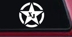 Military Jeep XJ Segmented Star Off Road Car or Truck Window Decal Sticker