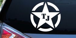 Military Jeep TJ Segmented Star Off Road Car or Truck Window Decal Sticker