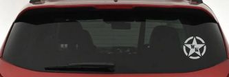 Military Jeep WK Segmented Star Off Road Car or Truck Window Vinyl Decal Sticker (Light Gray)