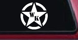 Military Jeep WK Segmented Star Off Road Car or Truck Window Decal Sticker