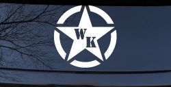 Military Jeep WK Segmented Star Off Road Car or Truck Window Decal Sticker