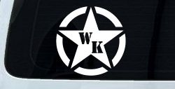 Military Jeep WK Segmented Star Off Road Car or Truck Window Decal Sticker