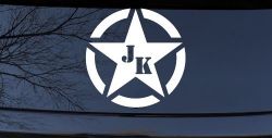 Military Jeep JK Segmented Army Star Off Road Car or Truck Window Decal Sticker