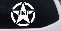 Military Jeep JKU Segmented Army Star Off Road Car or Truck Window Decal Sticker