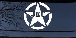 Military Jeep JKU Segmented Army Star Off Road Car or Truck Window Decal Sticker