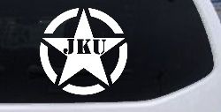 Military Jeep JKU Segmented Army Star Off Road Car or Truck Window Decal Sticker