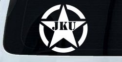 Military Jeep JKU Segmented Army Star Off Road Car or Truck Window Decal Sticker