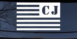 Jeep CJ American USA Flag Left Off Road Car or Truck Window Decal Sticker