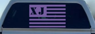 Jeep XJ American USA Flag Right Off Road Car or Truck Window Vinyl Decal Sticker (Purple)