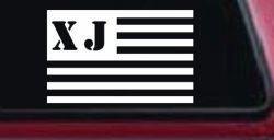 Jeep XJ American USA Flag Right Off Road Car or Truck Window Decal Sticker