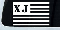 Jeep XJ American USA Flag Right Off Road Car or Truck Window Decal Sticker