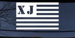 Jeep XJ American USA Flag Right Off Road Car or Truck Window Decal Sticker