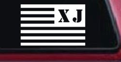 Jeep XJ American USA Flag Left Off Road Car or Truck Window Decal Sticker