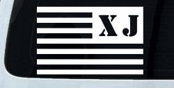 Jeep XJ American USA Flag Left Off Road Car or Truck Window Decal Sticker