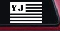 Jeep YJ American USA Flag Right Off Road Car or Truck Window Decal Sticker