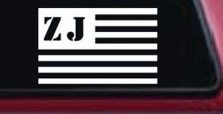 Jeep ZJ American USA Flag Right Off Road Car or Truck Window Decal Sticker