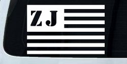Jeep ZJ American USA Flag Right Off Road Car or Truck Window Decal Sticker