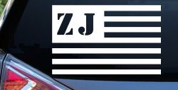 Jeep ZJ American USA Flag Right Off Road Car or Truck Window Decal Sticker
