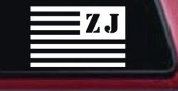 Jeep ZJ American USA Flag Left Off Road Car or Truck Window Decal Sticker