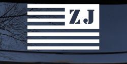 Jeep ZJ American USA Flag Left Off Road Car or Truck Window Decal Sticker